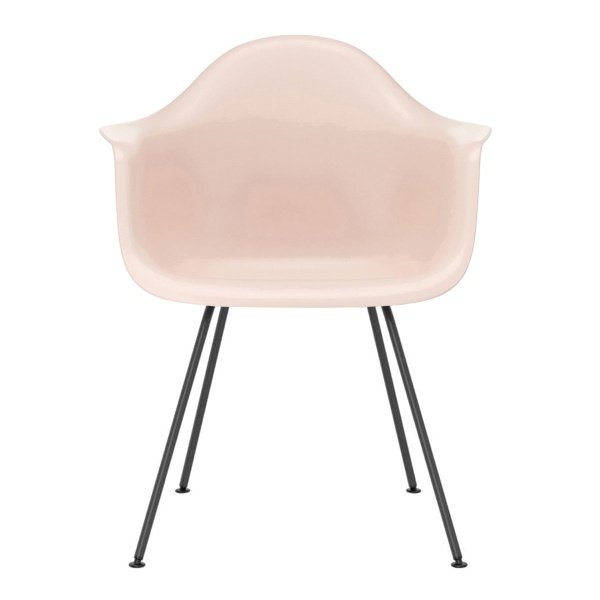 Vitra Eames DAX Armstoel Zwart Onderstel - Pale Rose