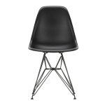 Vitra Eames DSR Stoel Zwart Onderstel - Diepzwart