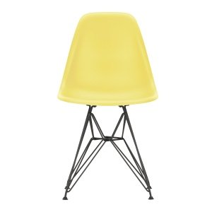 Vitra Eames Plastic Chair DSR Stoel Zwart - Citron Yellow