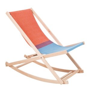 Weltevree Beach Rocker Schommelstoel Rood/Blauw