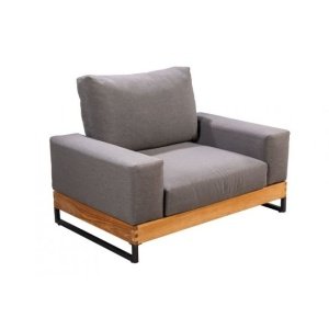 Yasashii lounge chair teak/silk - Yoi