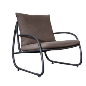 Youkou lounge chair alu black/heather beige - Yoi