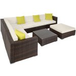 tectake -loungeset Marbella- Wicker Tuinset- bruin mix - 403837