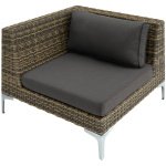 tectake® - Modulaire wicker set Villanova natuur rechterhoek - 404416