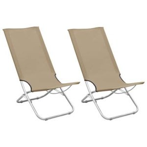 vidaXL Strandstoel Taupe