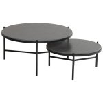 Carson koffietafel zwart dia. 8 H 38 cm - Hartman