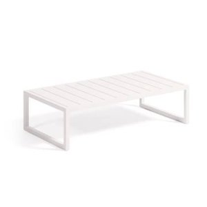 Kave Home - Comova salontafel voor buiten in wit aluminium 60 x 114 cm