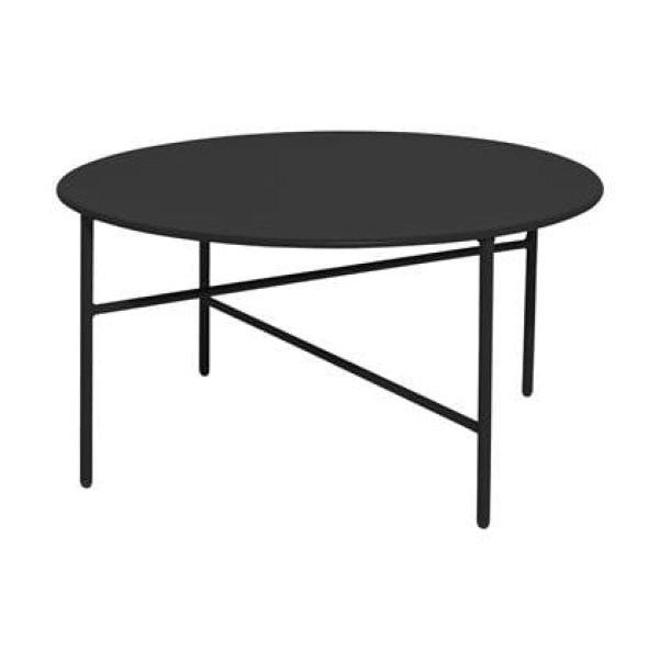 Lisomme Mila metalen tuin salontafel zwart - Ø 70 cm