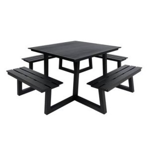 MaximaVida Dex 215 cm zwart picknicktafel