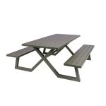 MaximaVida aluminium picknicktafel Dex 200 cm olijfgroen