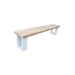 Wood4you - Tuinbank - New England Steigerhout 130 cm parkbank - zitbank - bank - tuinbank hout