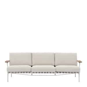 Muuto Settle Outdoor Sofa Grijs Frame / Beige Stoffering