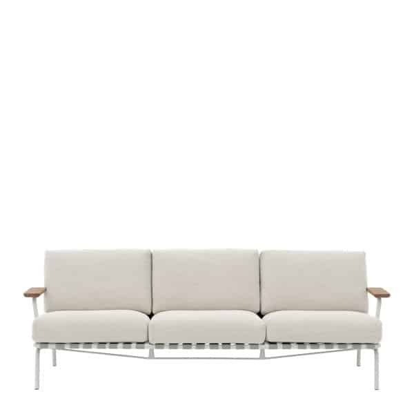 Muuto Settle Outdoor Sofa Grijs Frame / Beige Stoffering