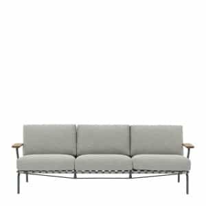 Muuto Settle Outdoor Sofa Groen Frame / Bruine Stoffering