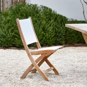 Rivièra Maison Outdoor Tuinstoel 'Gili' Teakhout, kleur Wit