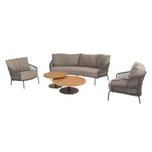 4 Seasons Capalbio/Volta loungeset (5-delig) - Teak/Terre