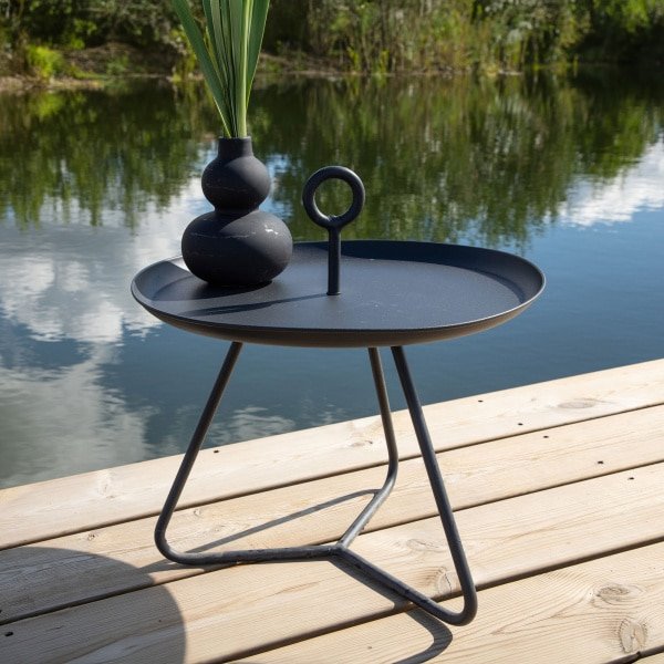 Nohr Ronde Outdoor Bijzettafel Thia 40cm - Zwart