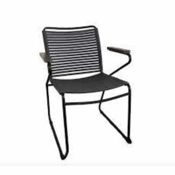 Antibes Tuinstoel Antraciet/Teak-look - Garden impressions