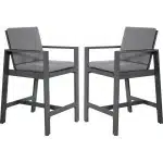 Barstoelen Malibu charcoal 2 stuks