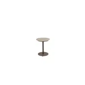 Boaz side table ceramic central leg terre 45 X 55 cm