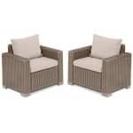 California 1-zits lounge tuinbank cappuccino (2 stuks)