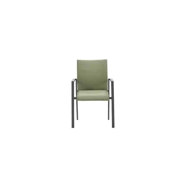 Dallas dining fauteuil carbon black/ moss green - Garden impressions