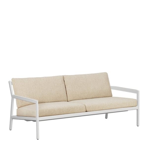 Ethnicraft Jack Outdoor Bank Aluminium - Met Zitkussen - Naturel