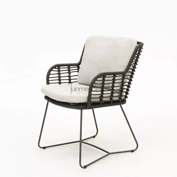 Fabrice dining chair Anthracite/Anthracite with 2 cushions