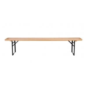 Inklapbare houten bank H 45,5 x 220 x 25 cm