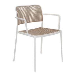 Kartell Audrey Armstoel - Wit/beige