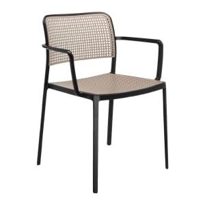 Kartell Audrey Armstoel - Zwart/beige