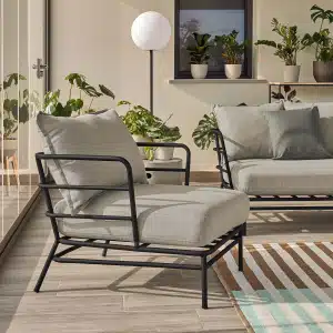 Kave Home Outdoor Fauteuil 'Mareluz' kleur Zwart