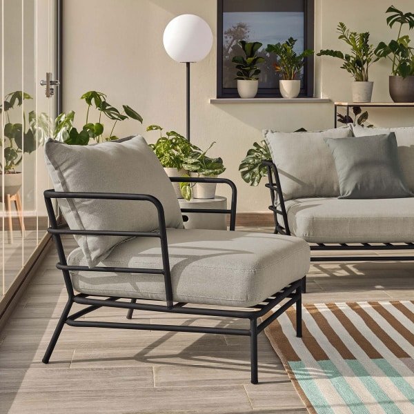 Kave Home Outdoor Fauteuil 'Mareluz' kleur Zwart