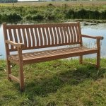 LivingFurn Tuinbank 'Patrick' Teakhout, 120cm
