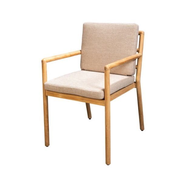 Mare dining chair teak/multi natural AW - Yoi