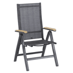 Memphis Verstelbare Tuinstoel Antraciet - Exotan