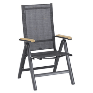 Memphis Verstelbare Tuinstoel Antraciet - Exotan