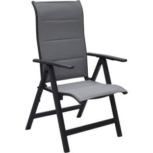 Moreno Standenstoel Aluminium/textiel Grijs 69x63,5x110cm, Zithoogte 45cm