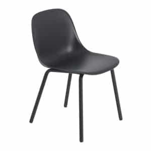 Muuto Fiber Outdoor Stoel - Antraciet Zwart