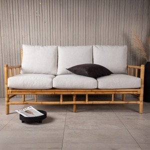 Nohr 3-zits Tuinbank Zev Rotan - Naturel