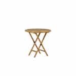 Nohr Ronde BIstrotafel Zev Bamboe, 80cm - Wit