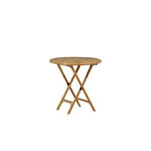 Nohr Ronde BIstrotafel Zev Bamboe, 80cm - Wit