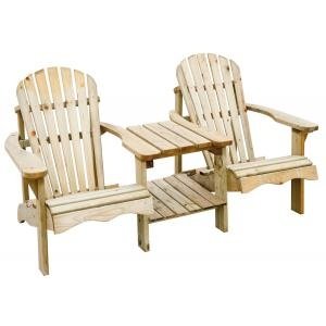 SenS-Line 2-zits Houten tuinbank Comfortline double relax