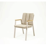 Stapelstoel Kunststof Leather Fauteuil Creme