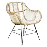 Stoel Rattan Iron Blond - Van der leeden