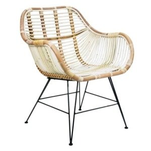 Stoel Rattan Iron Blond - Van der leeden