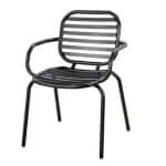 Tomo dining chair alu/black - Yoi