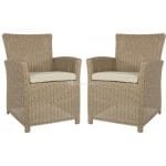 Tropez Straw tuinstoel set van 2