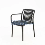 Tuinstoel Porto B-03 Zwart stapelbaar Vita