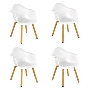 Tuinstoel montreux wit 4 st - Lesli living